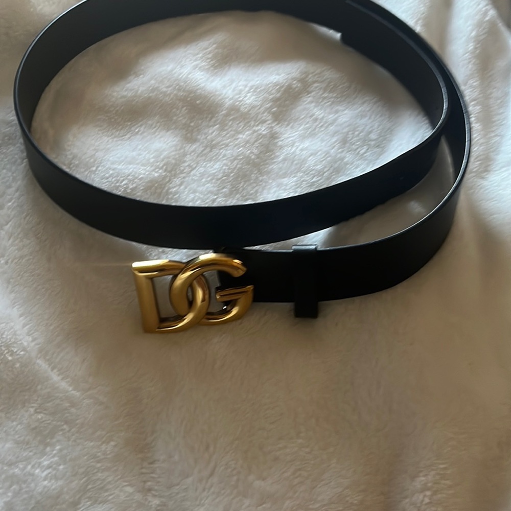 Dolce and Gabbana belt, black and gold buckle. Great condition